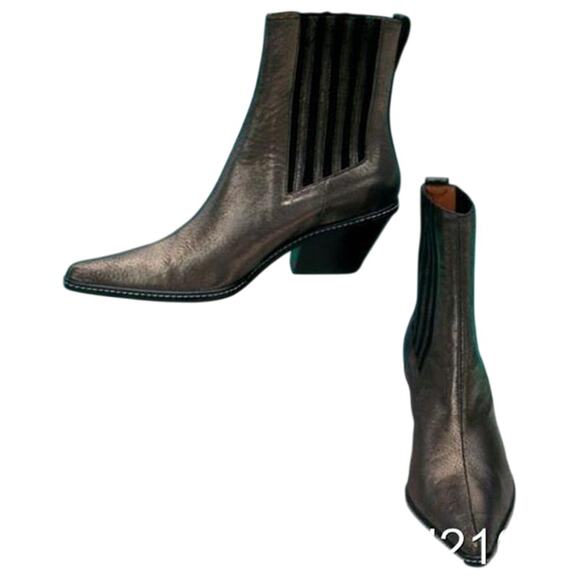 Donald Pliner Western Couture Metallic Pig Leather Boot Shoe New Goring $625 NWT